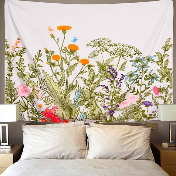 Botanical Wild Floral Garden Tapestry Wall Art 🌸 - Picture 8 of 8